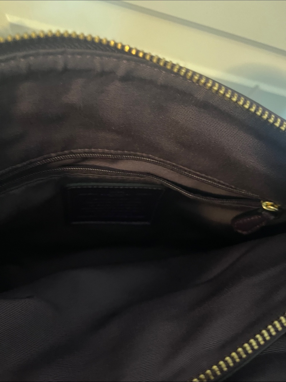 Coach Dark Plum Leather Satchel with Matching Wallet - Picture 8 of 9